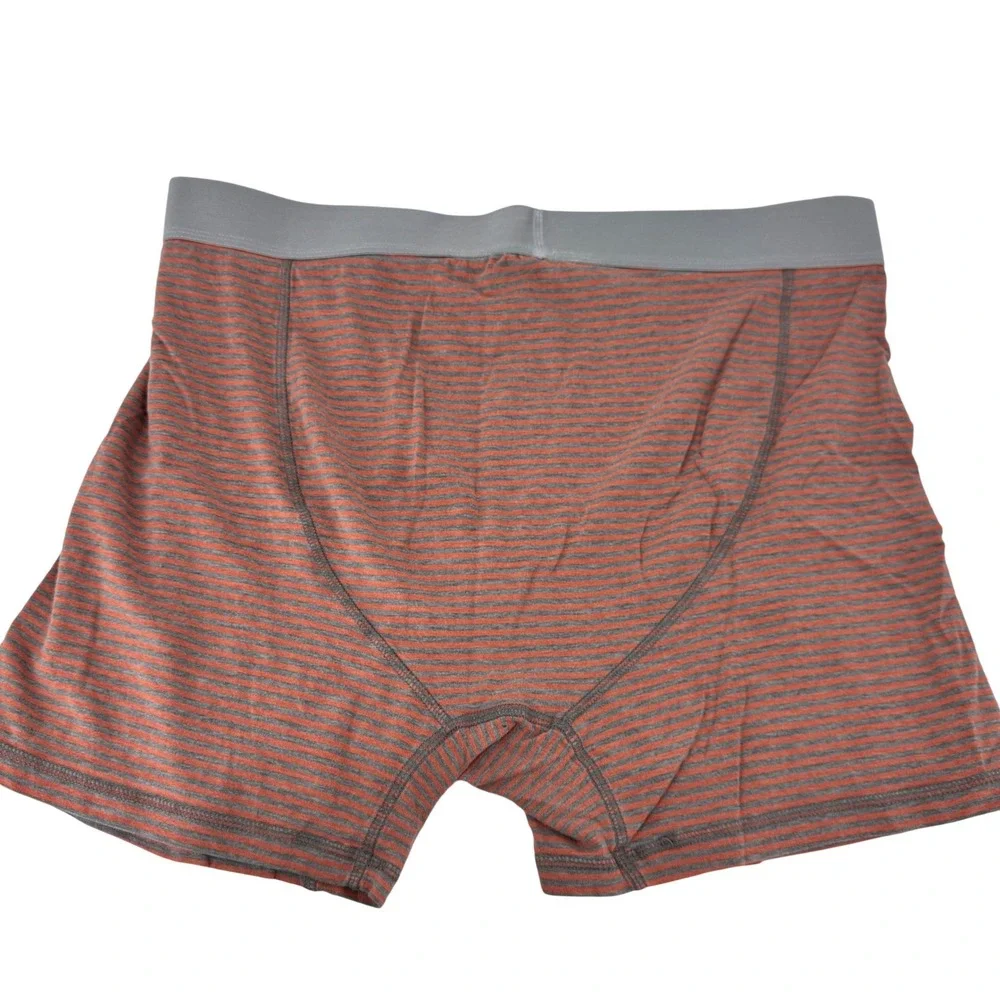 Tasc Performance Men's Boxer Briefs Orange‎ Grey Stripe Bamboo Blend Size 2XL